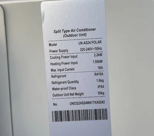 کولر گازی 24000 هزار سرد و گرم موتور T3 یونیوا مدل پلار Polar - Image 4